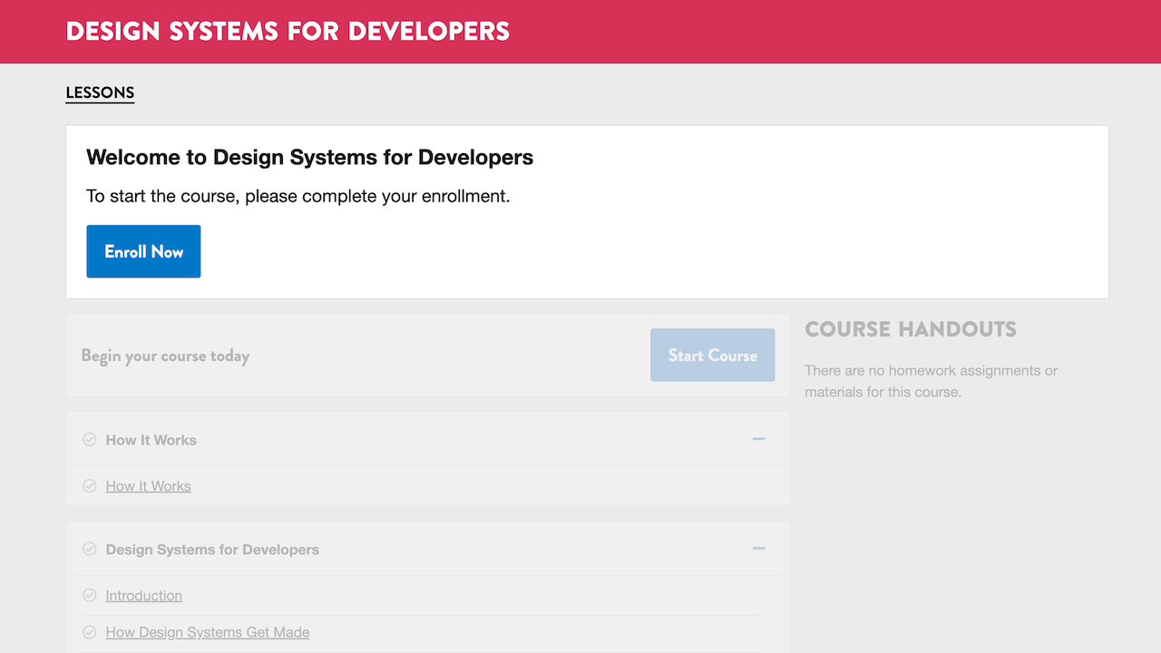 Open edX course enrollment screen after redesign, showing enrollment required before accessing the syllabus, with syllabus content grayed out.